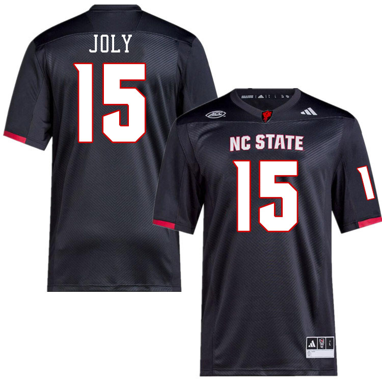 Men #15 Justin Joly NC State Wolfpack College Football Jerseys Stitched-Black